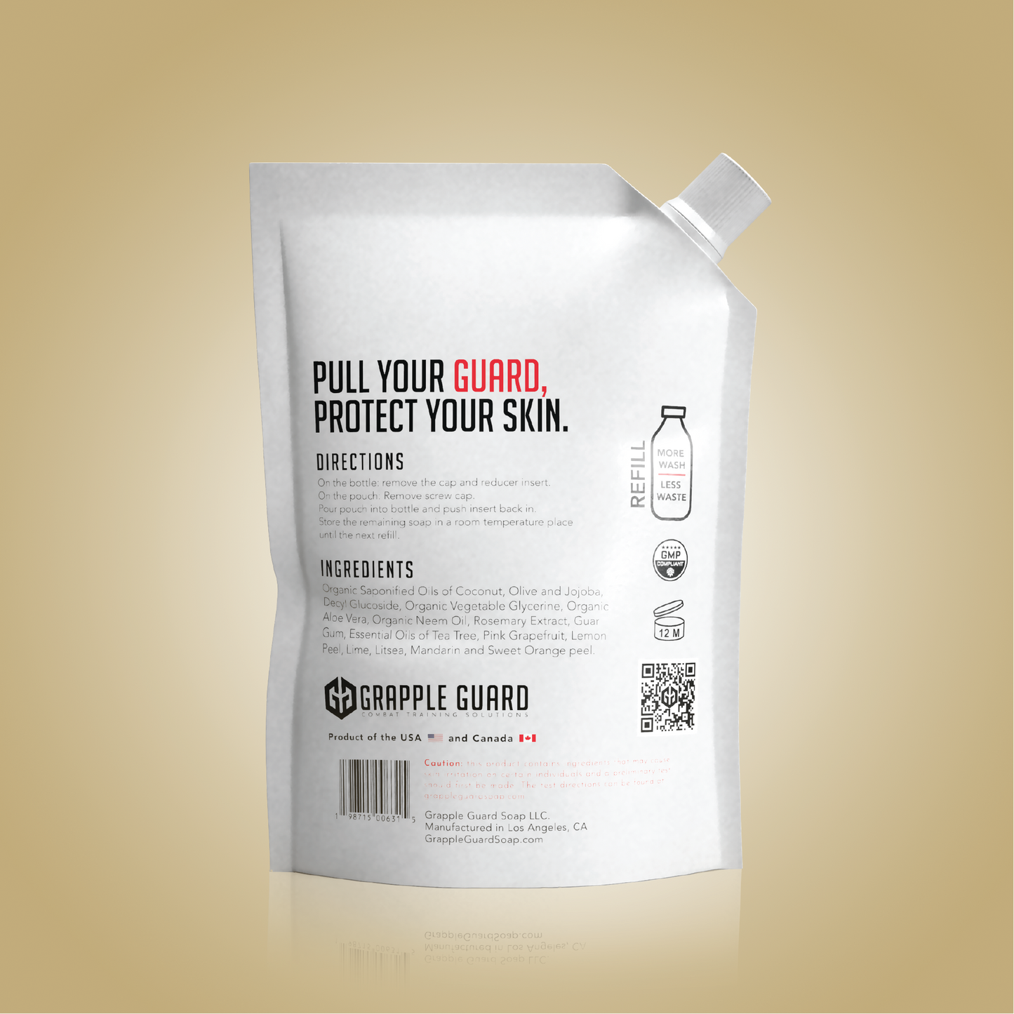 16oz GRAPPLE GUARD | All Natural Body Wash | Eco Friendly Refill