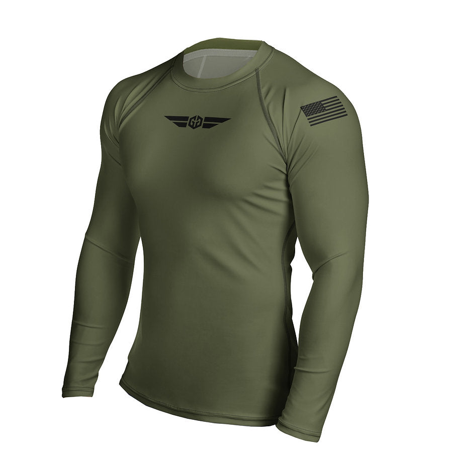 CODE OLIVE | BJJ | Long Sleeve - Rash Guard