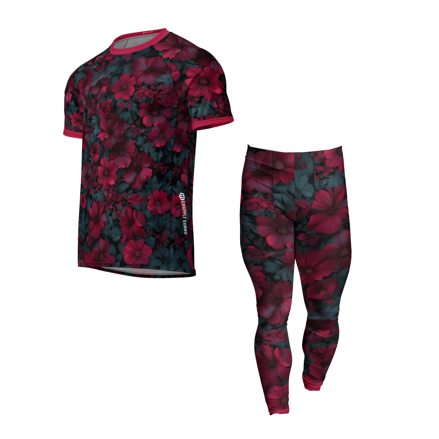 CRIMSON BLOOM | RASH GUARD & SPATS KIT | BUNDLE