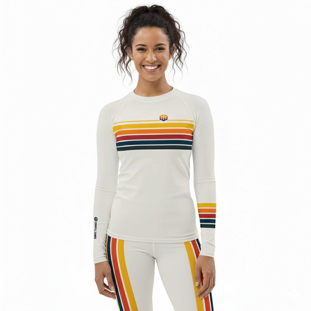 RETRO RAINBOW | BJJ | WOMANS | Rash Guard