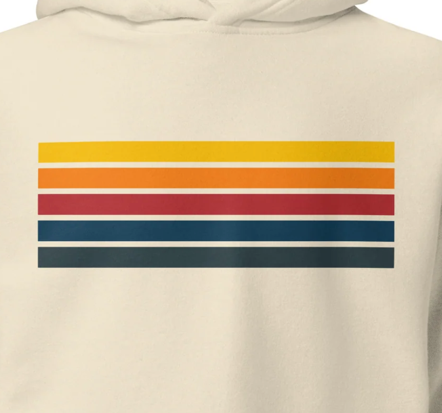 RETRO SPECTRUM STONE | UNISEX FITTED | PREMIUM HOODIE