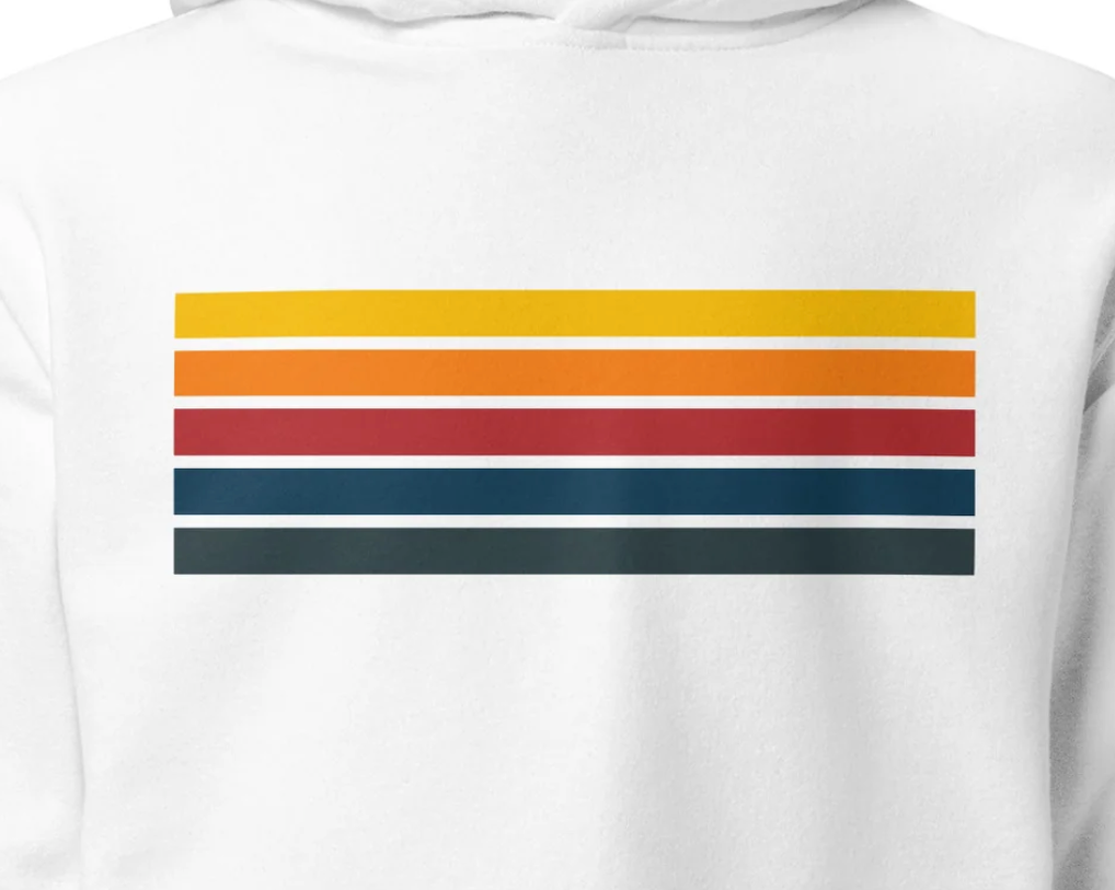 RETRO RAINBOW | UNISEX FITTED | PREMIUM HOODIE