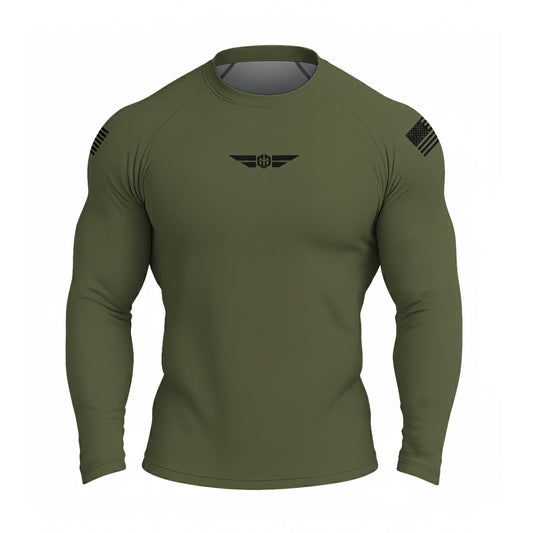 CODE OLIVE | BJJ | Long Sleeve - Rash Guard