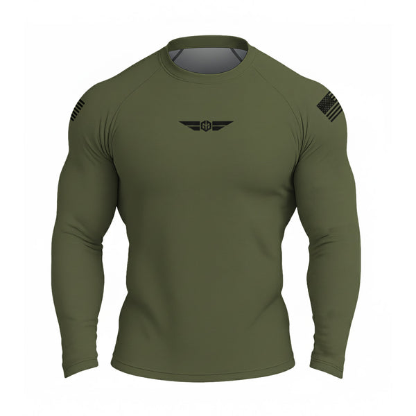 CODE OLIVE | BJJ | Long Sleeve - Rash Guard