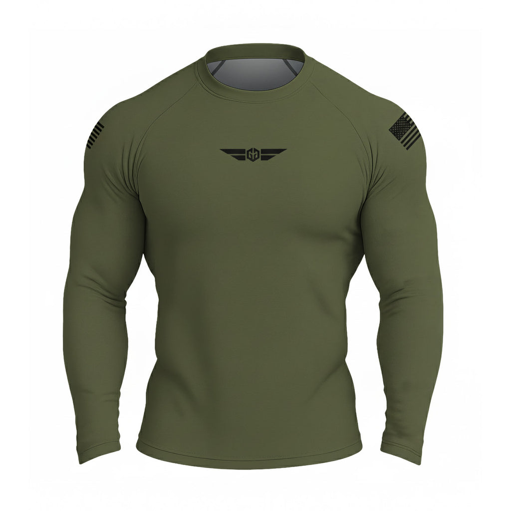 CODE OLIVE | BJJ | Long Sleeve - Rash Guard– Grapple Guard