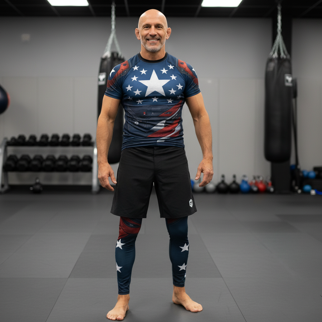 CAPTAIN USA | RASH GUARD & SPATS KIT | BUNDLE– Grapple Guard