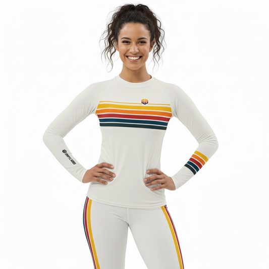 RETRO RAINBOW | BJJ | WOMANS | Rash Guard