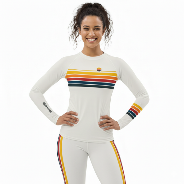RETRO RAINBOW | BJJ | WOMANS | Rash Guard