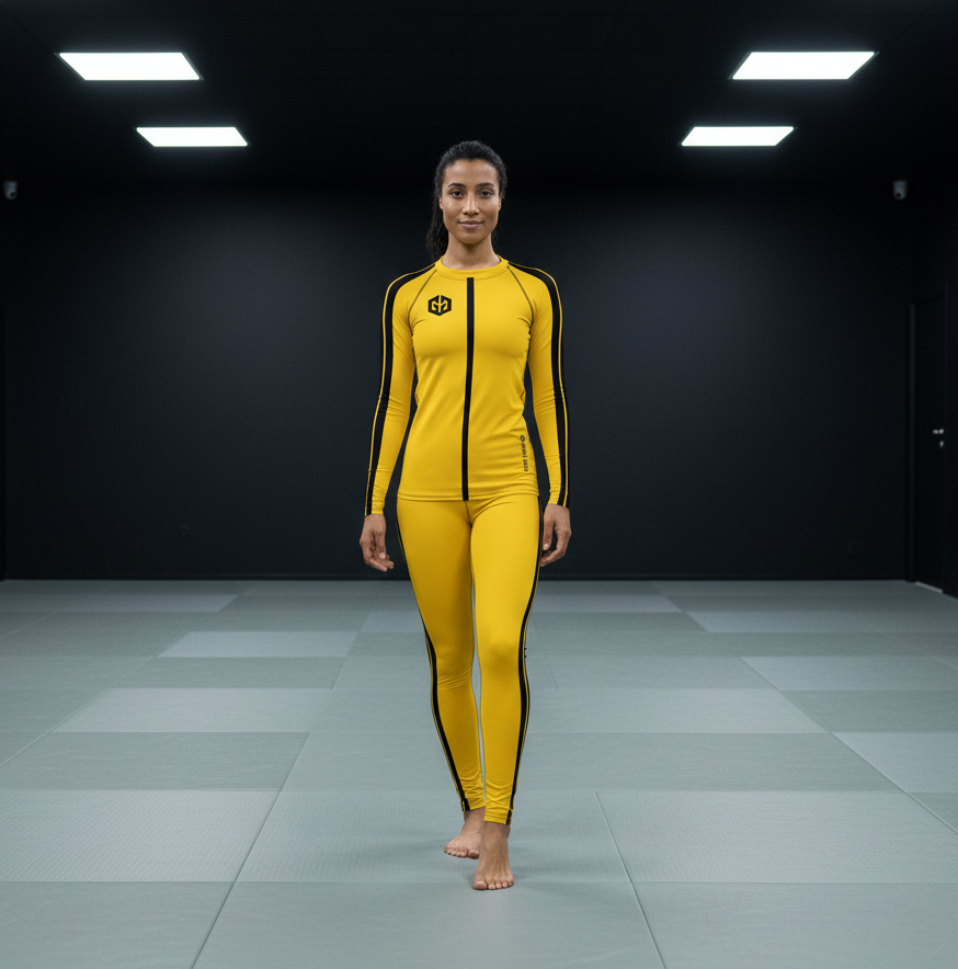 Speedline Yellow Womens | BJJ | Rash Guard