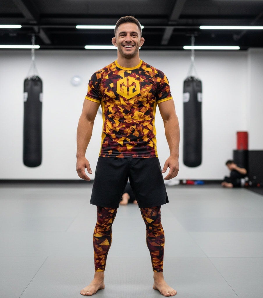 PYRO CLASH | RASH GUARD & SPATS KIT | BUNDLE– Grapple Guard