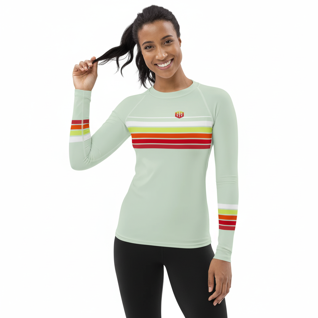 RETRO SEAFOAM | BJJ | WOMANS | Rash Guard