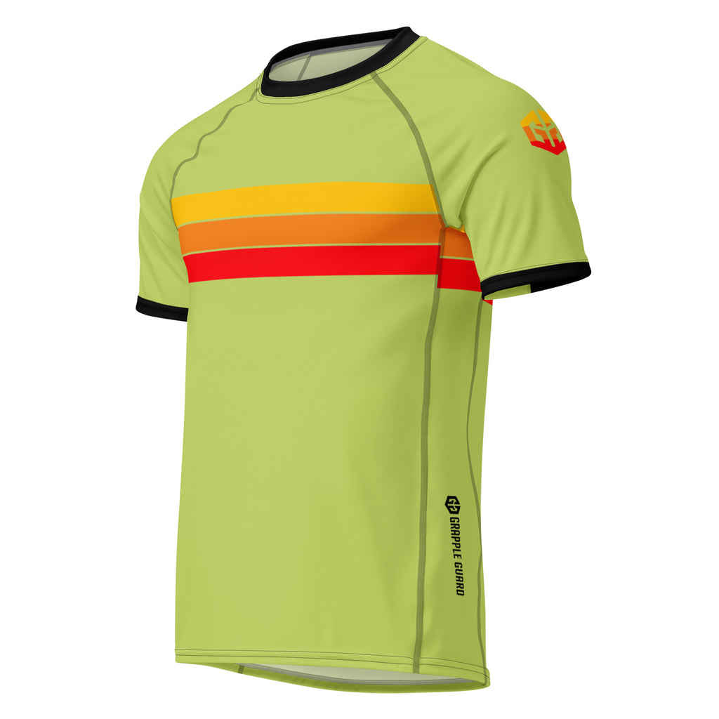 TRUE RETRO CLASSIC - LIME FIRE | RASH GUARD– Grapple Guard